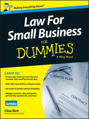 cover image of Law for Small Business For Dummies--UK